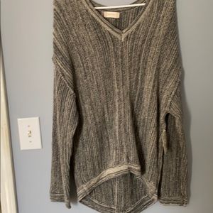 Gary and white ish sweater